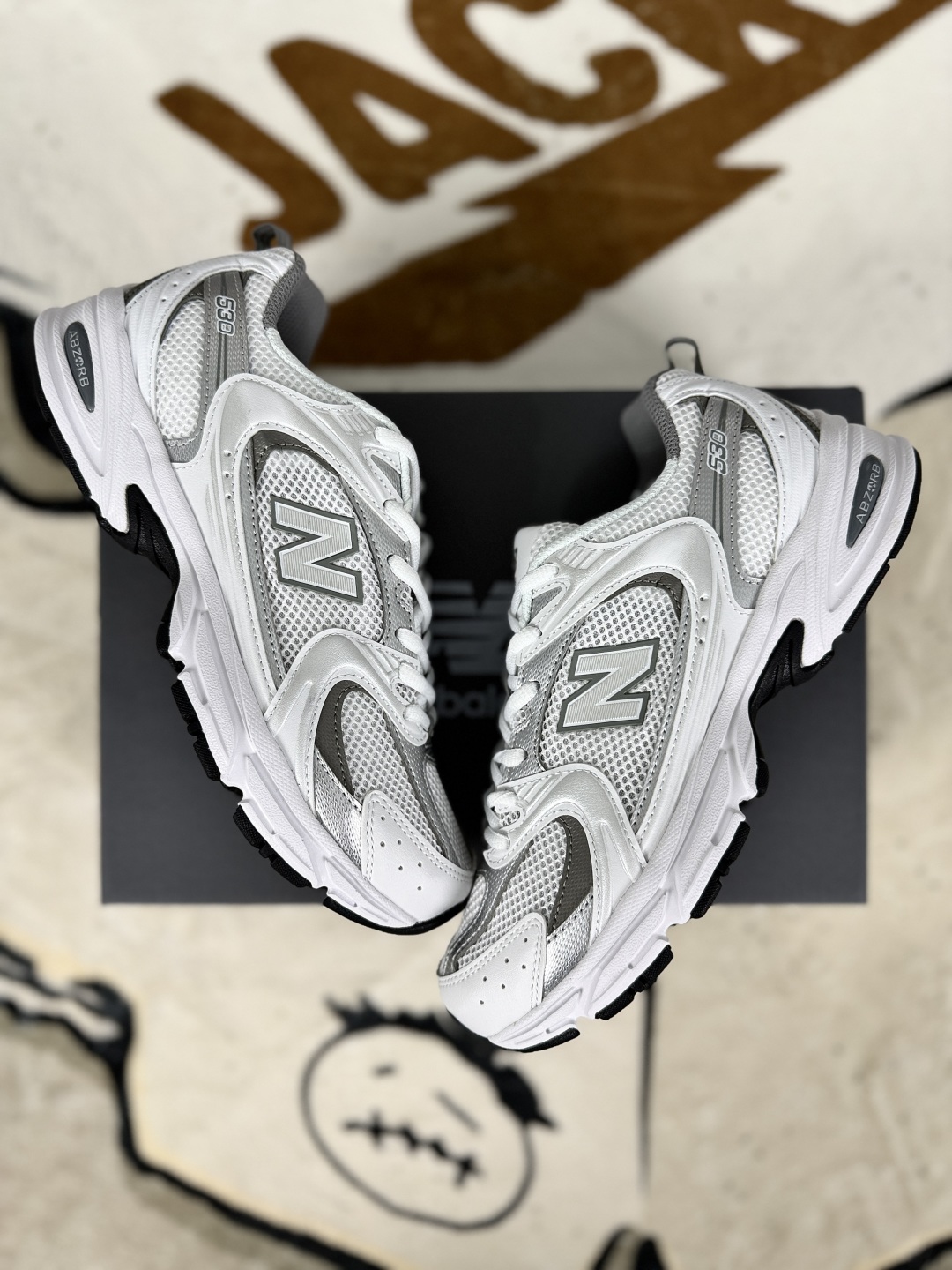New Balance NB 530 Millennium Style Low-Top Running Shoes - Silver White 5 cmp i1752518665898 4382 0 6