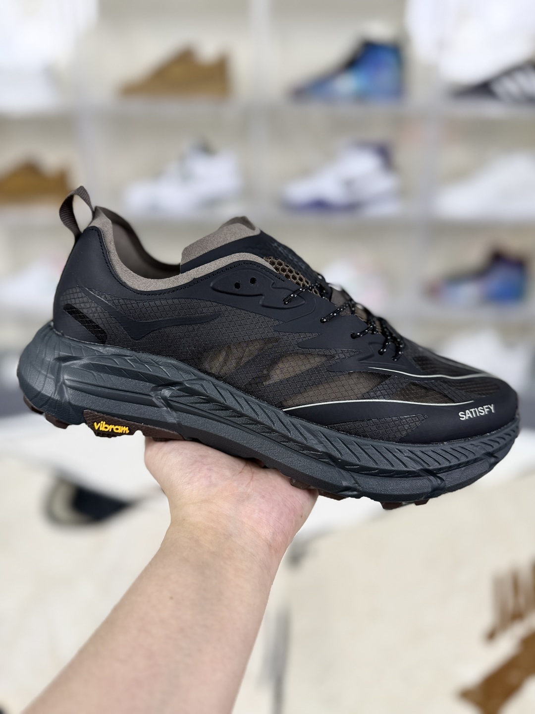 Satisfy x Hoka One One Mafate Speed 4 Black Coffee Running Shoes 2 cmp i1752602156339 438 0 0
