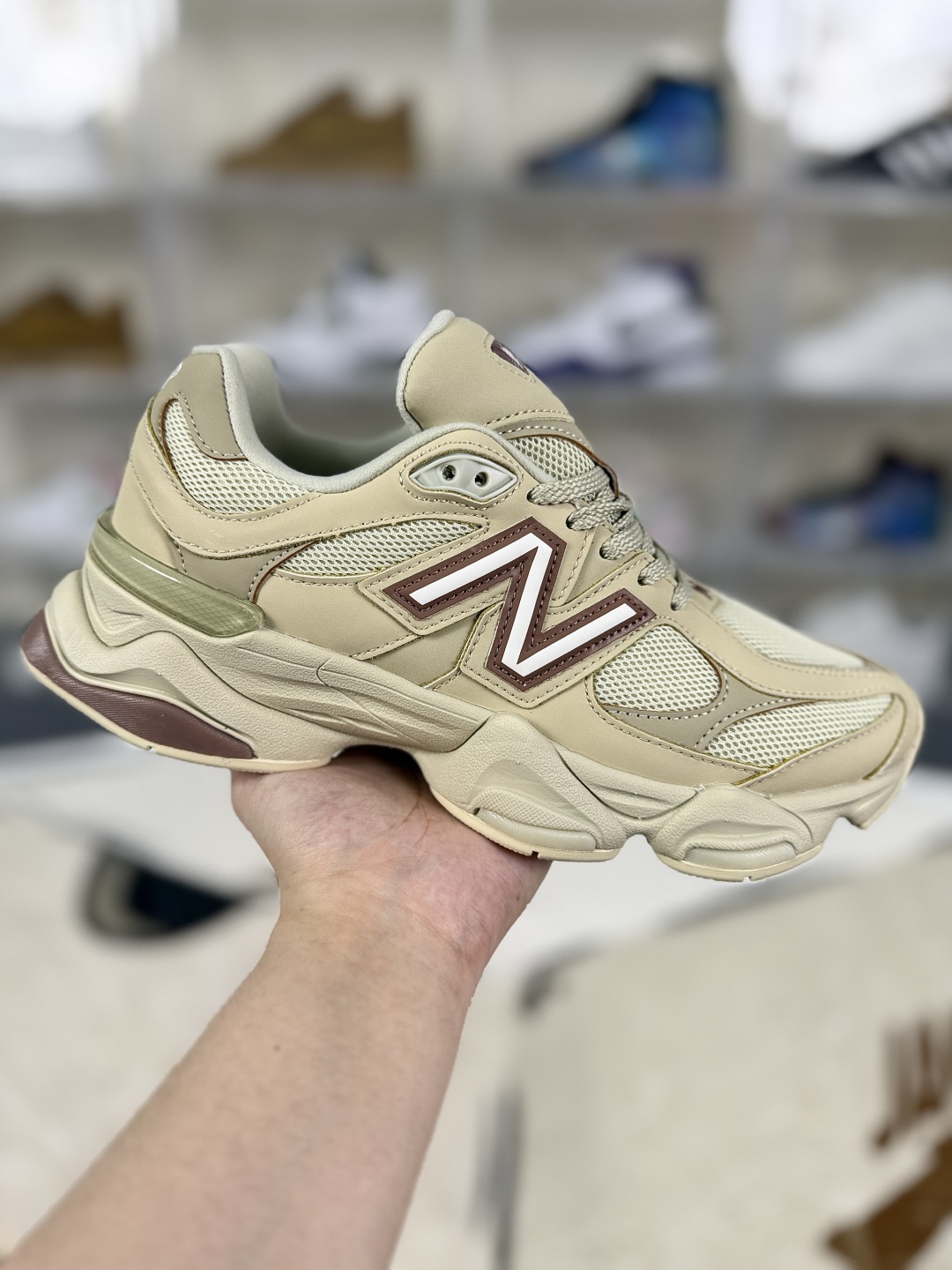 New Balance 9060 Cream/Brown Unisex Running Shoes - Style & Comfort 1 cmp i1752781376814 8591 0 0