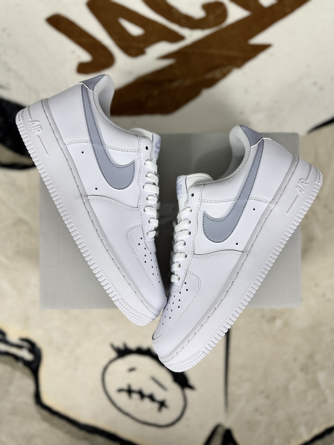 Nike Air Force 1 Low White Grey Casual Shoes FJ4146-117, All-Match Non-Slip 6 cmp i1752859877201 7627 0 6