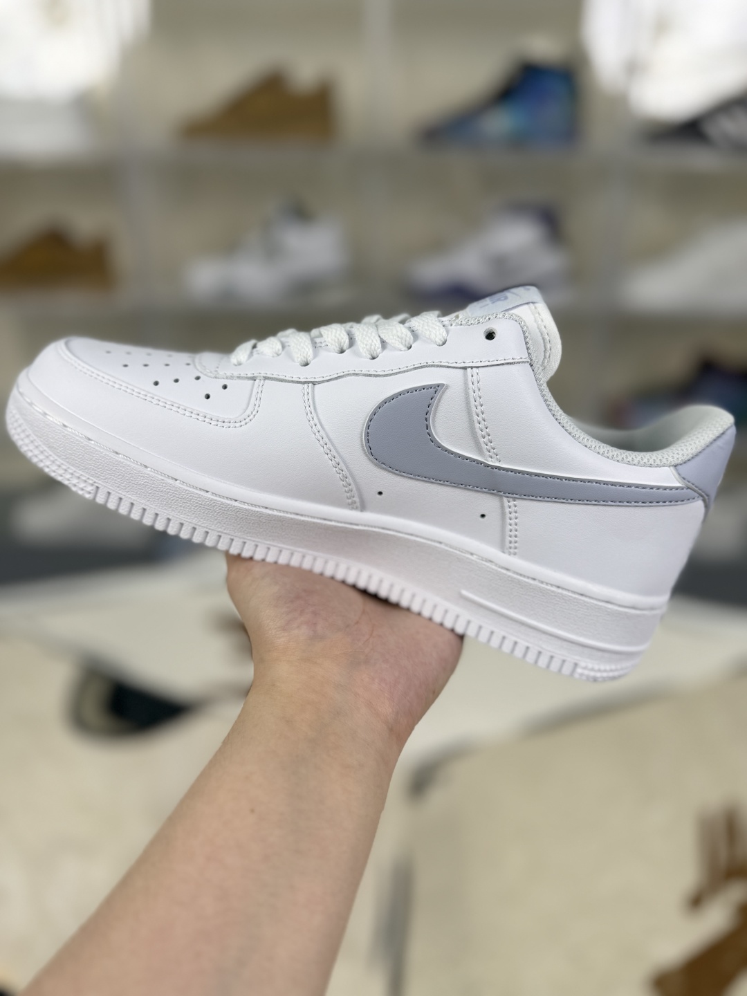 Nike Air Force 1 Low White Grey Casual Shoes FJ4146-117, All-Match Non-Slip 3 cmp i1752859885386 5707 0 1