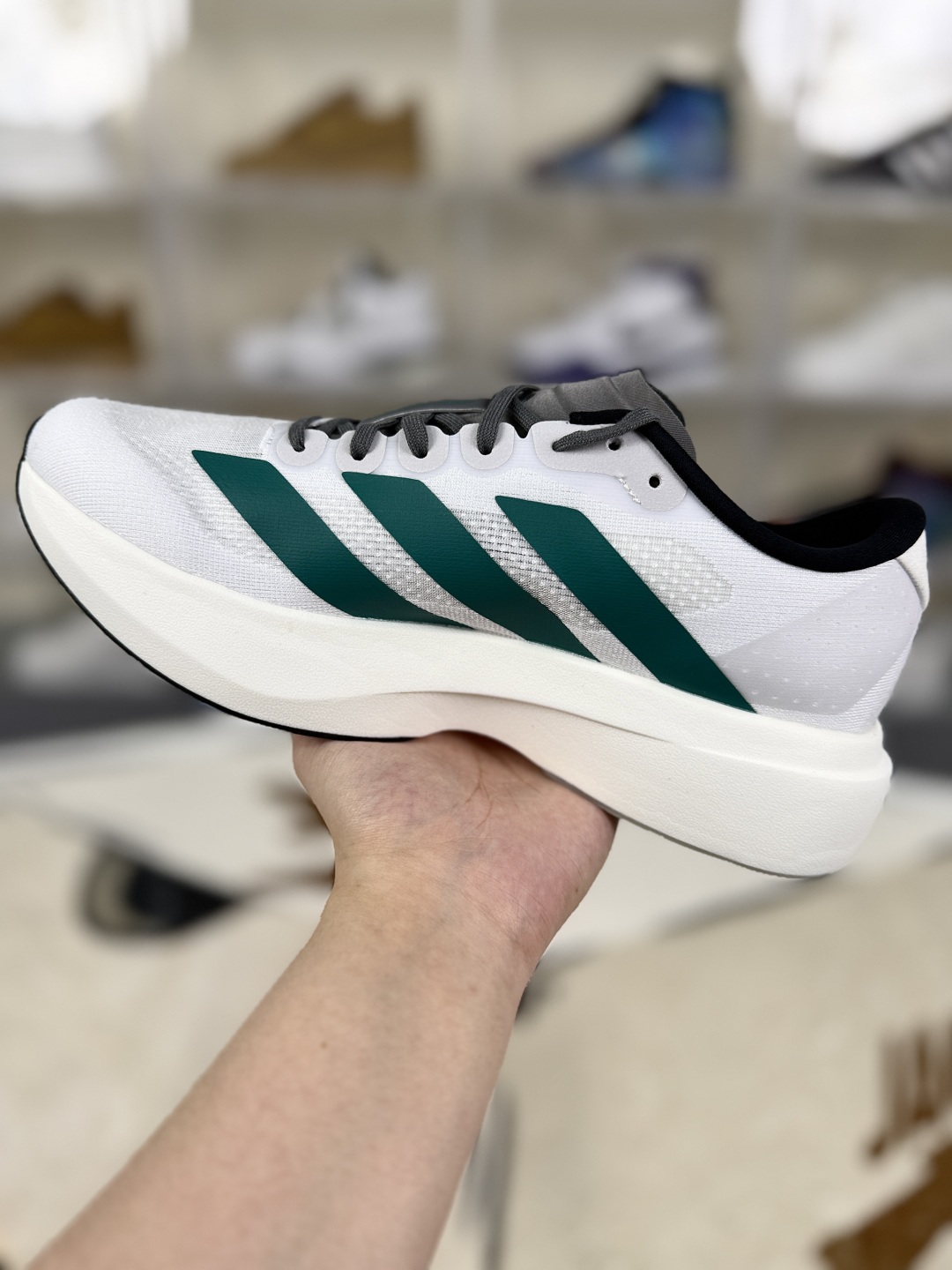Adidas Adizero Evo SL White Green Running Shoes - Lightweight & Comfortable 2 cmp i1752962564112 1242 0 1