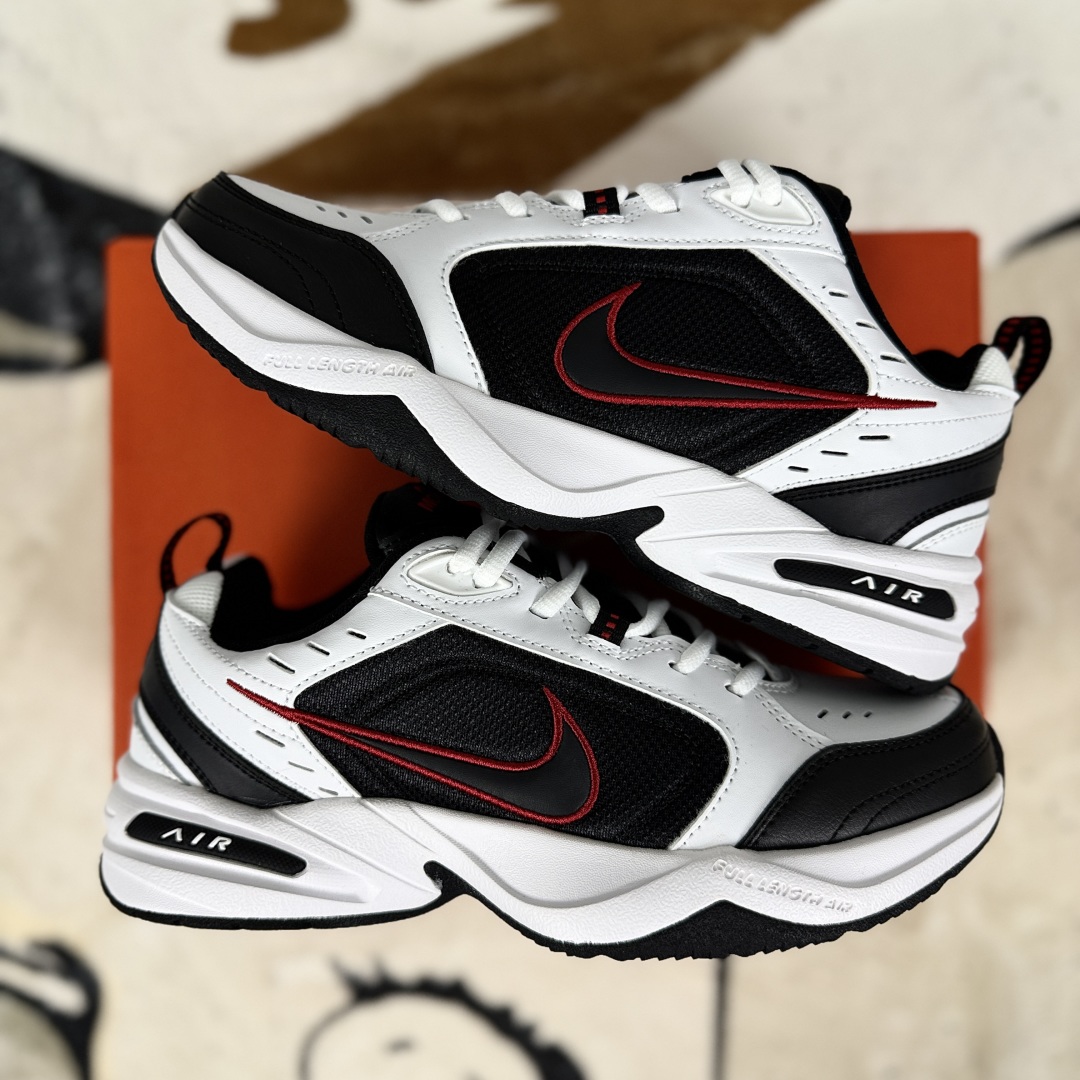Nike Air Monarch IV White Black Varsity Red Lightweight Casual Shoes 8 cmp i1753207932179 6941 0 7