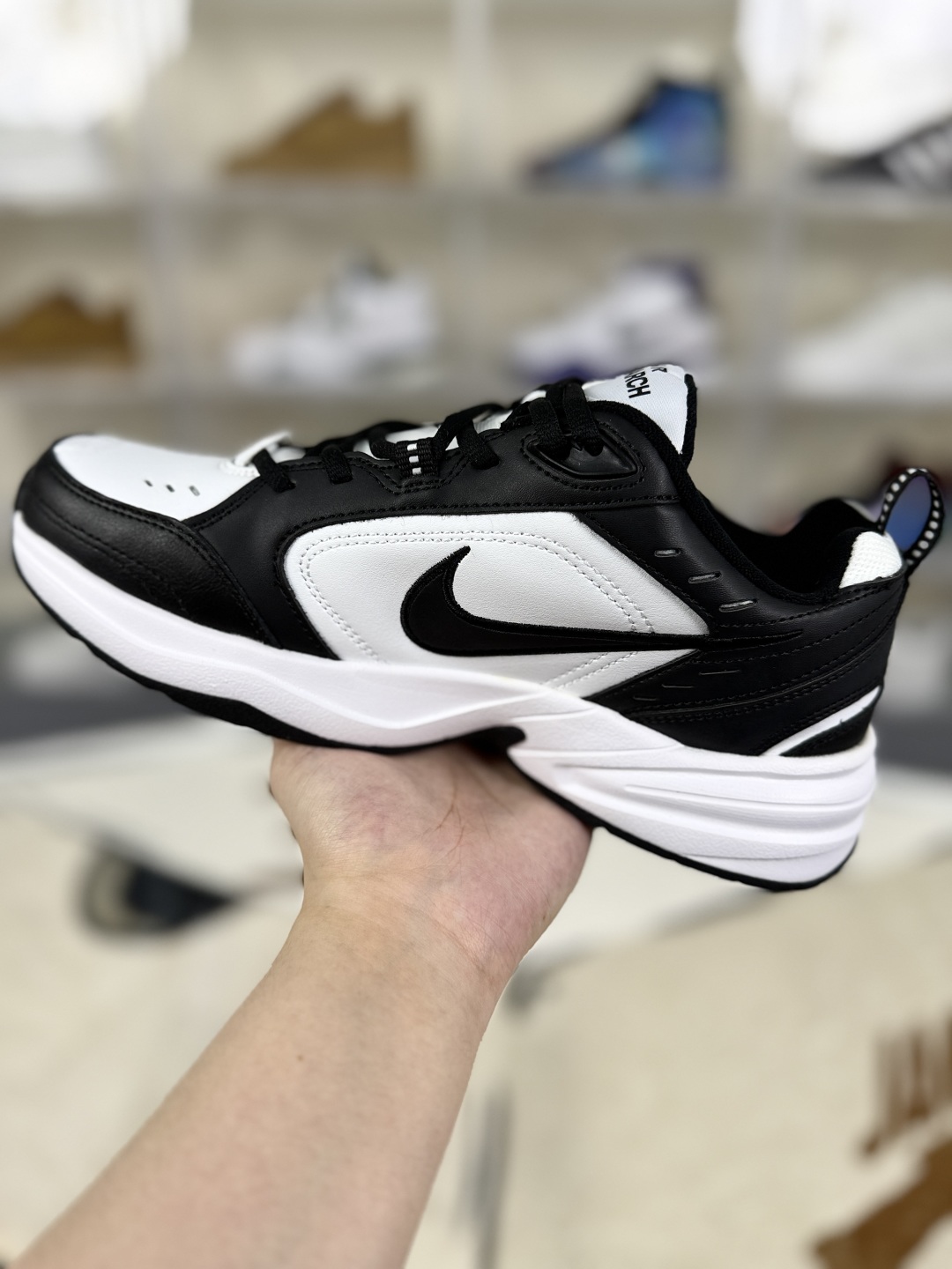 Nike Air Monarch IV Sneakers - Black & White Panda - Classic Retro Style 3 cmp i1753208086436 4486 0 1