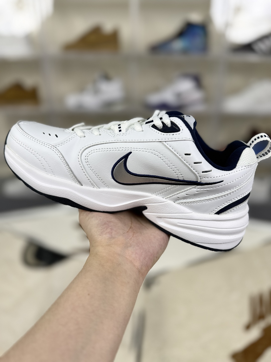 Nike Air Monarch IV White/Navy: Classic Comfort, Retro Style, Everyday Sneaker 2 cmp i1753208172599 4401 0 1