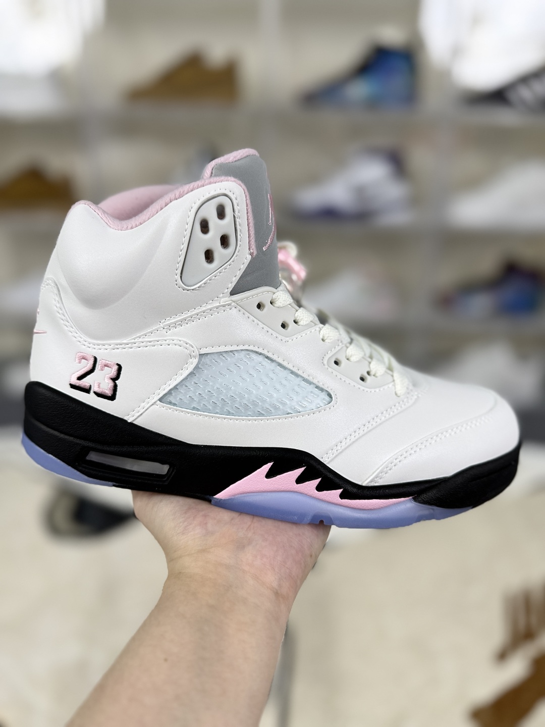 Air Jordan 5 Retro 'Medium Soft Pink' Basketball Shoes - White/Pink/Black 1 cmp i1753475010584 203 0 0