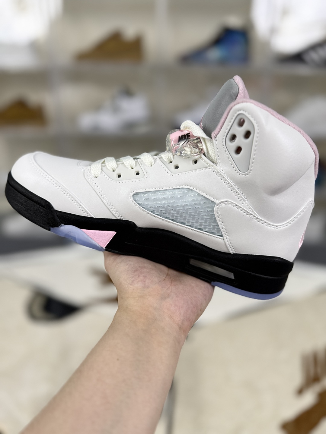 Air Jordan 5 Retro 'Medium Soft Pink' Basketball Shoes - White/Pink/Black 2 cmp i1753475020299 3519 0 1