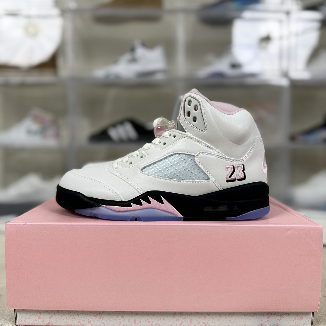 Air Jordan 5 Retro 'Medium Soft Pink' Basketball Shoes - White/Pink/Black 9 cmp i1753475020311 4798 0 8