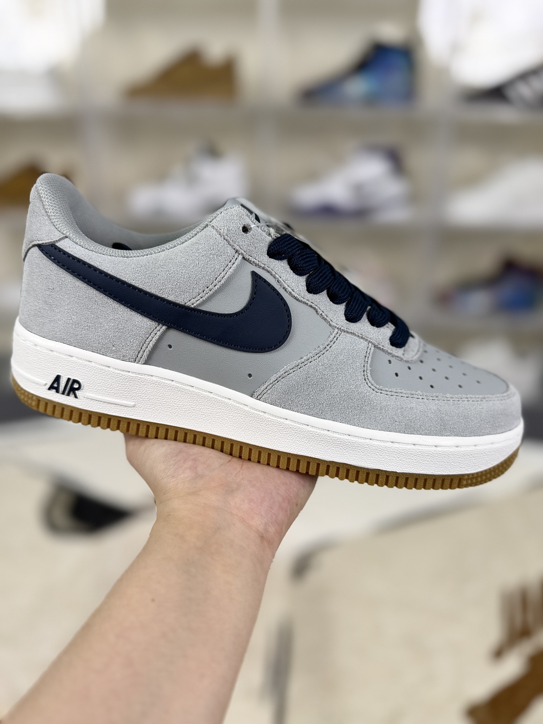 Nike Air Force 1 Low Gray Blue Suede Casual Sneakers Comfortable and Durable 1 cmp i1753634037408 8225 0 0