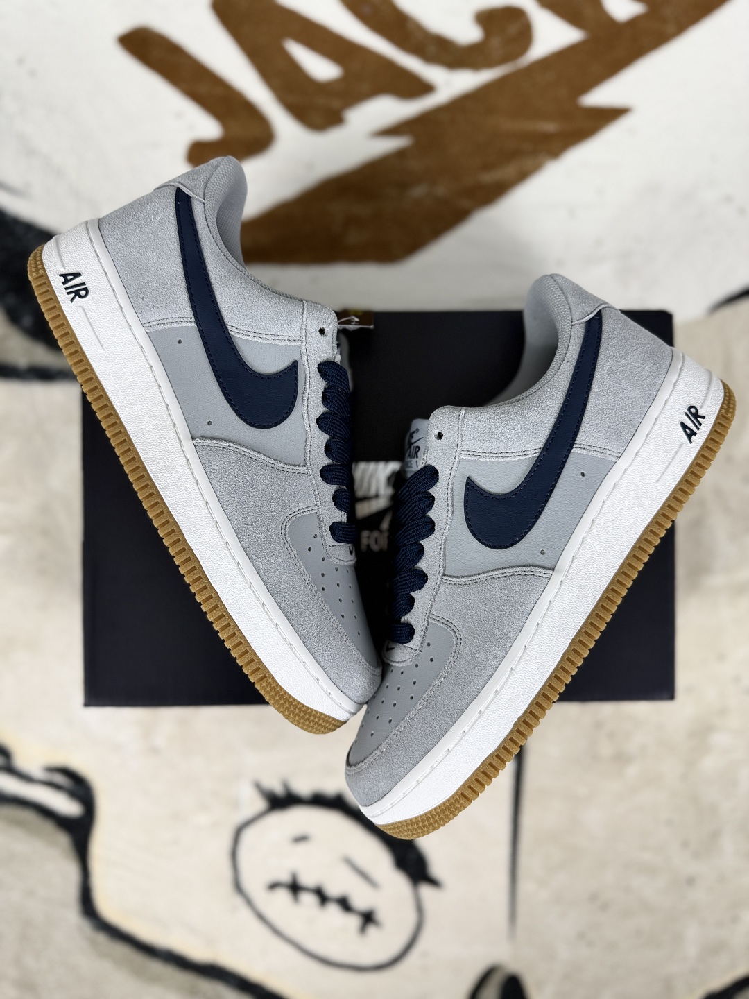 Nike Air Force 1 Low Gray Blue Suede Casual Sneakers Comfortable and Durable 7 cmp i1753634037424 553 0 6
