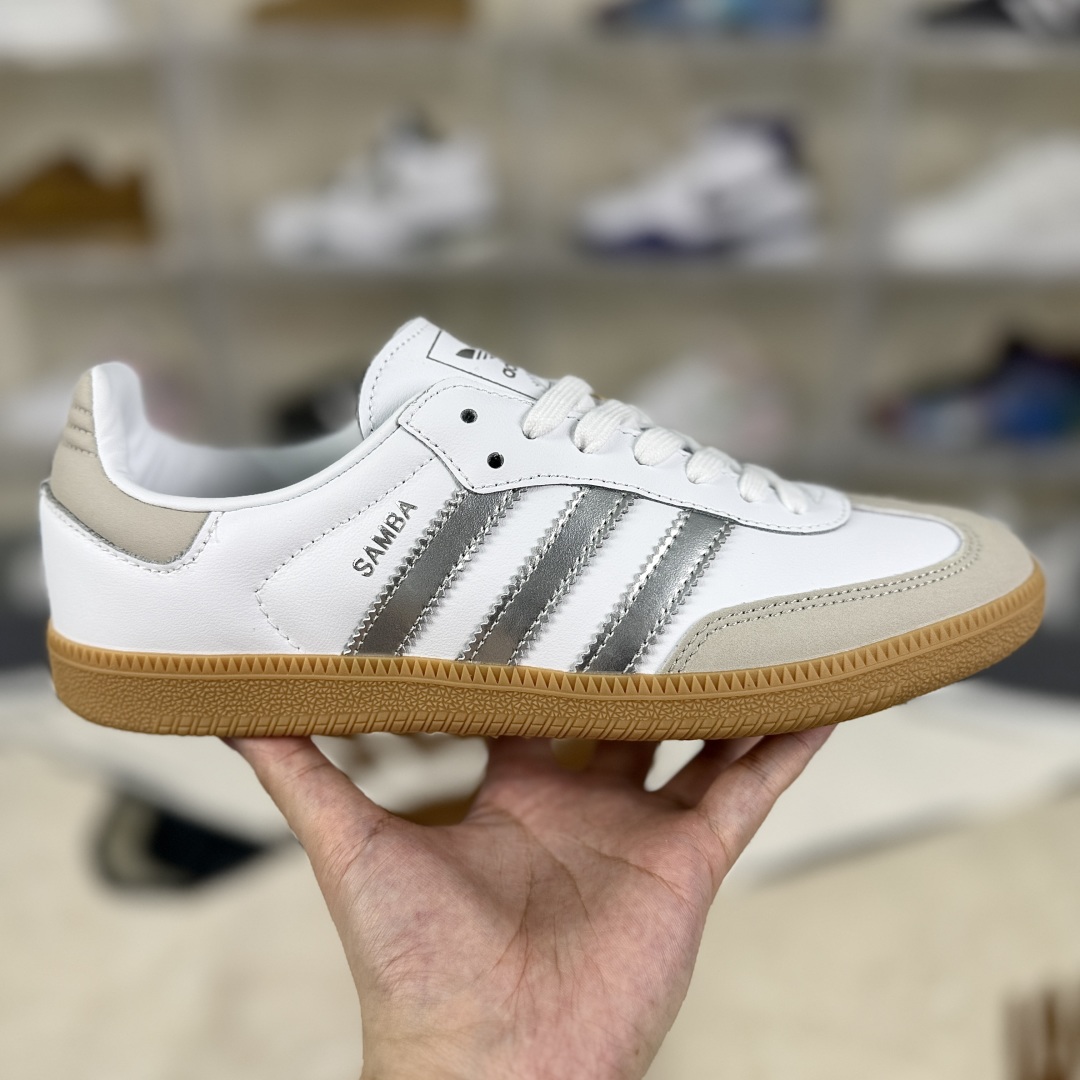 Adidas Originals Samba OG White Silver Metallic Low-Top Sneakers 8 cmp i1753634065403 5312 0 5
