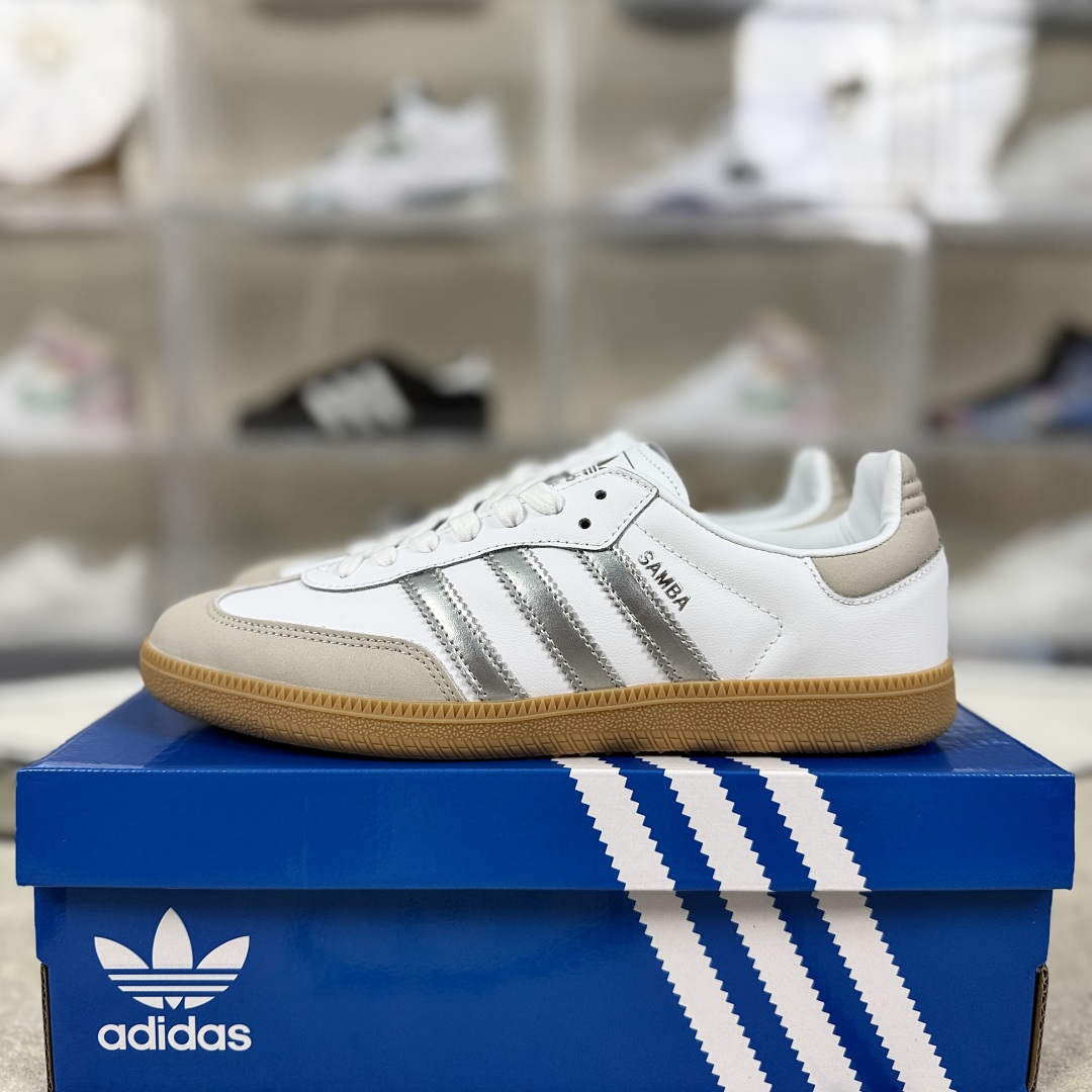 Adidas Originals Samba OG White Silver Metallic Low-Top Sneakers 10 cmp i1753634076518 1663 0 8