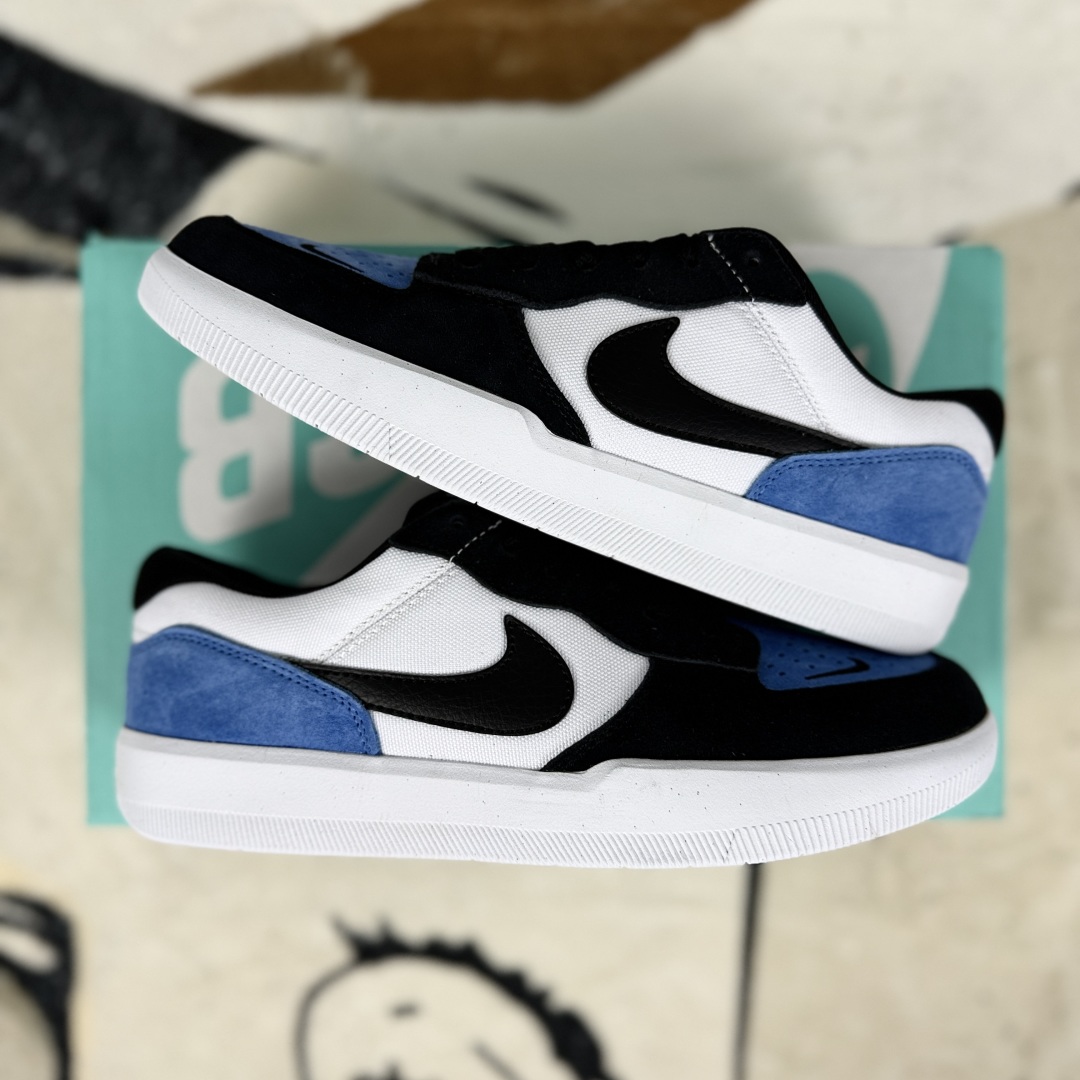 Nike SB Force 58 Low Skateboarding Shoes - Black, White & Blue - Unisex Style 8 cmp i1753816783801 6157 0 7
