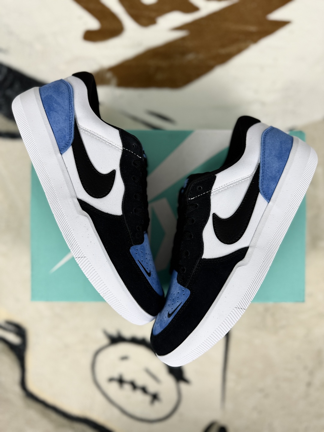 Nike SB Force 58 Low Skateboarding Shoes - Black, White & Blue - Unisex Style 5 cmp i1753816783809 8827 0 6