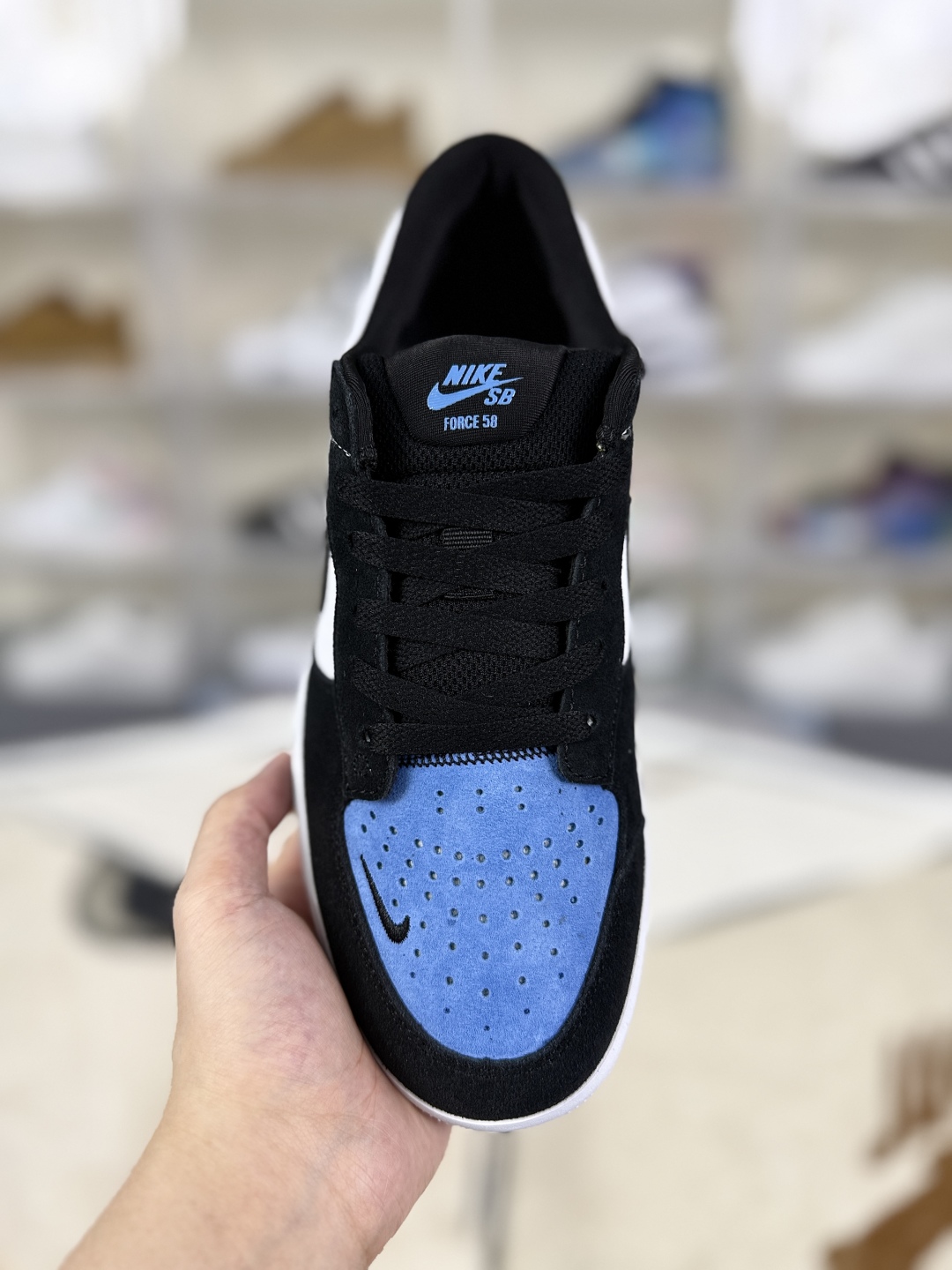 Nike SB Force 58 Low Skateboarding Shoes - Black, White & Blue - Unisex Style 4 cmp i1753816783833 3570 0 3