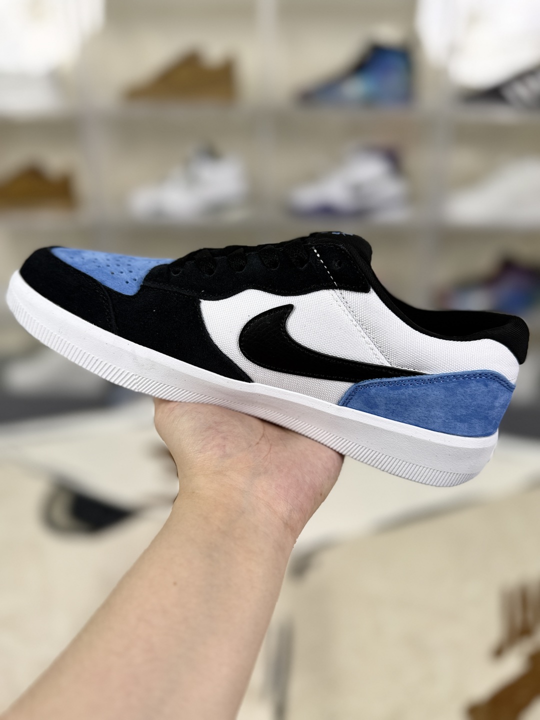 Nike SB Force 58 Low Skateboarding Shoes - Black, White & Blue - Unisex Style 2 cmp i1753816814472 3023 0 1