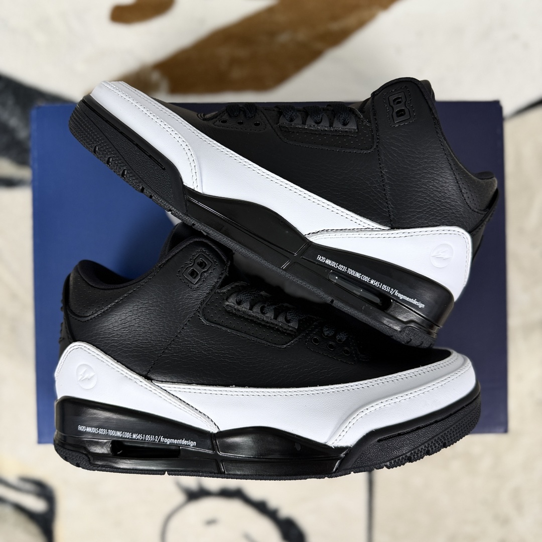 Fragment Design x Air Jordan 3 Black/White Retro Basketball Shoes DA3595-001 9 cmp i1753909601555 1856 0 7