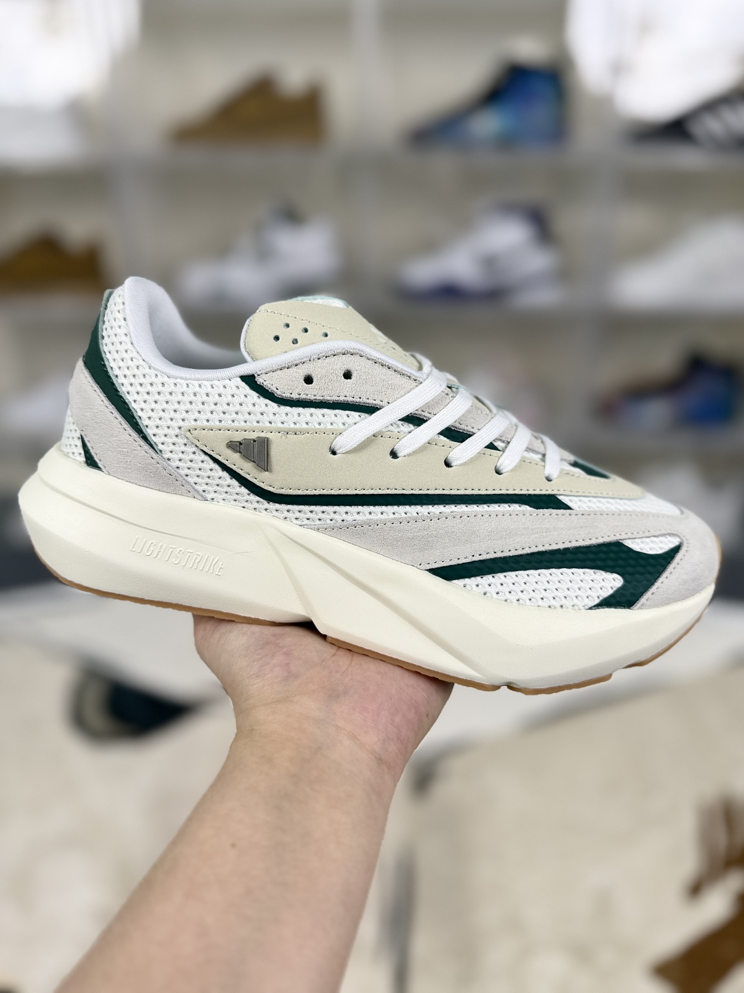 Adidas Lightblaze Women's Running Shoes - White Green, Comfortable & Durable 2 cmp i1754157404686 2646 0 0