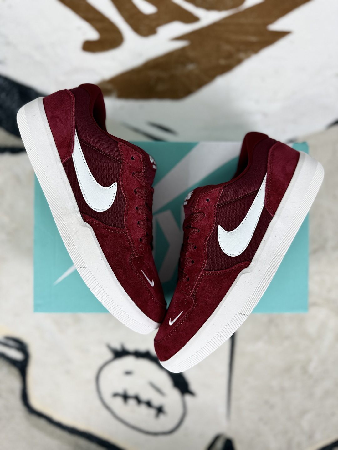 Nike SB Force 58 Burgundy Suede Skateboarding Shoes - CZ2959-601 6 cmp i1754237252992 8530 0 6