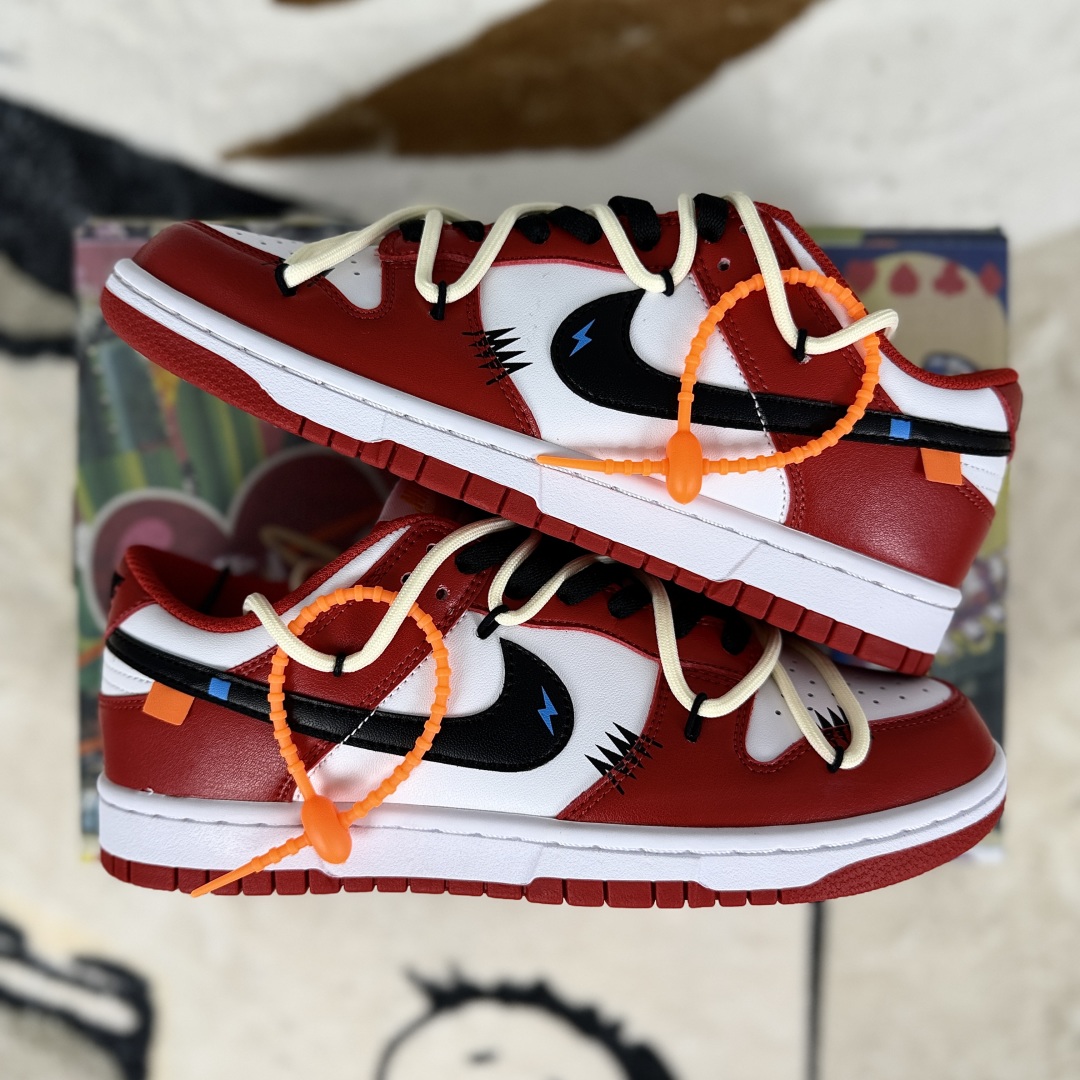 Nike Dunk Low Off-White Lightning Bolt Red Sneakers - Size 39-46 9 cmp i1754507993468 1145 0 7