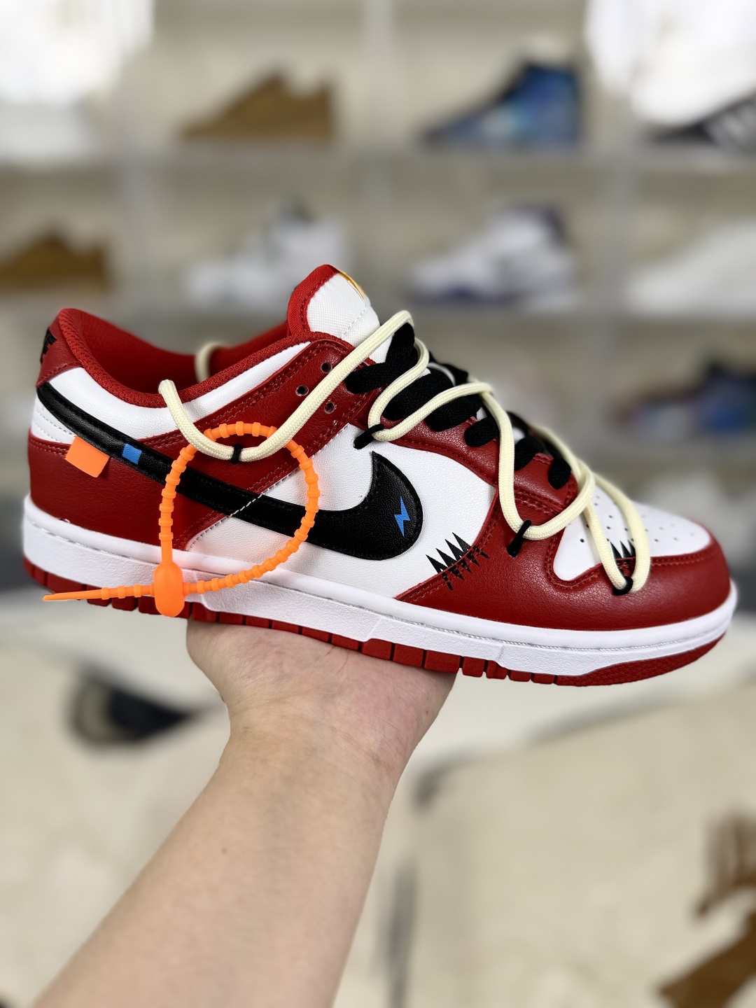 Nike Dunk Low Off-White Lightning Bolt Red Sneakers - Size 39-46 2 cmp i1754507993469 1646 0 0