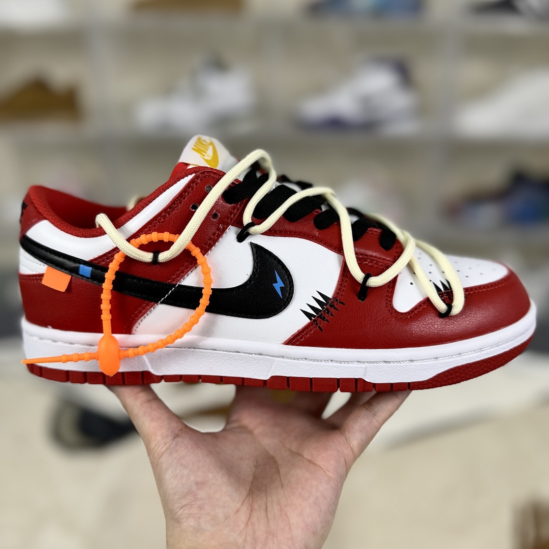 Nike Dunk Low Off-White Lightning Bolt Red Sneakers - Size 39-46 8 cmp i1754507994847 8151 0 5