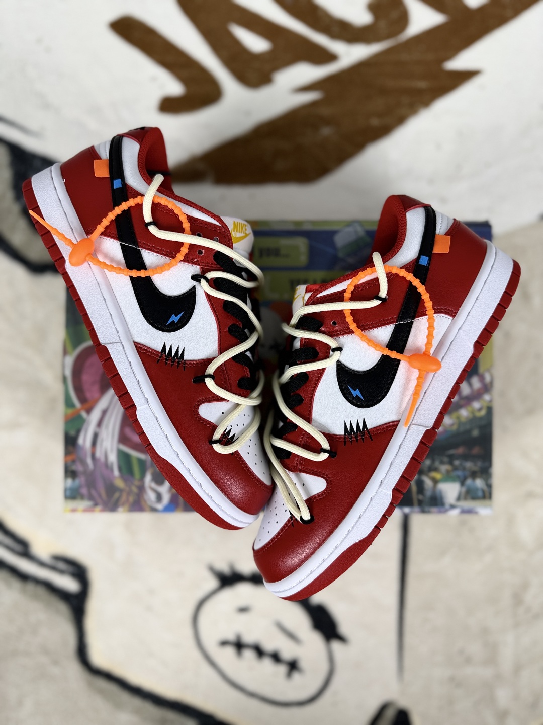 Nike Dunk Low Off-White Lightning Bolt Red Sneakers - Size 39-46 6 cmp i1754508690656 8966 0 6