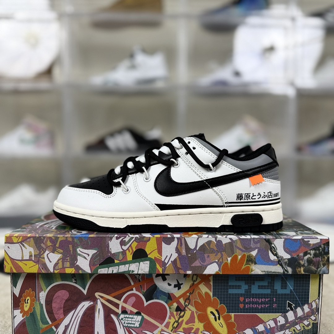 Nike Dunk Low Off-White Black White Men's Sneakers Racing Theme DD1391-100 10 cmp i1754688667552 1128 0 8