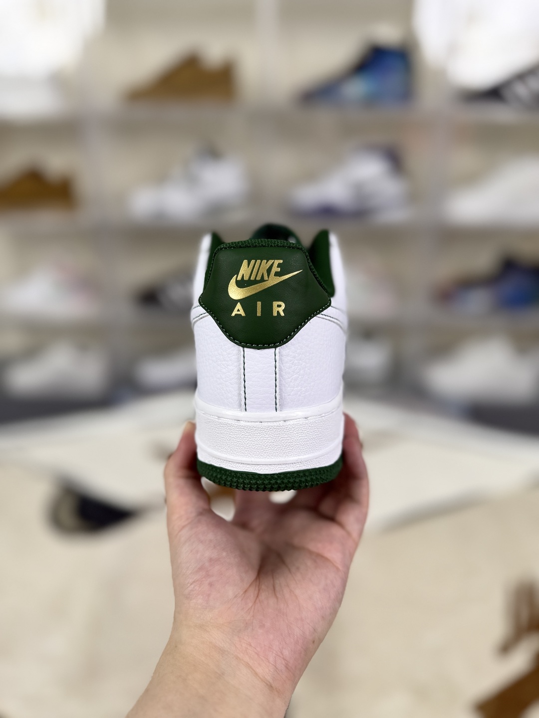 Nike Air Force 1 Mini Jewel White/Green Leather Low-Top Sneakers 3 cmp i1754758166393 3189 0 2