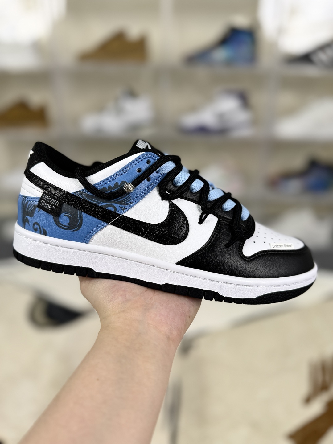 Nike Dunk Low 'Unicorn Shine' Sneakers - Black, White & Blue - Limited Edition 2 cmp i1754852425428 1776 0 0
