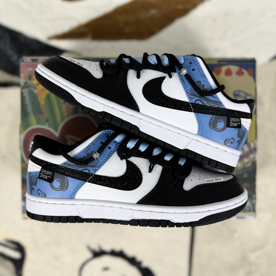 Nike Dunk Low 'Unicorn Shine' Sneakers - Black, White & Blue - Limited Edition 9 cmp i1754852472325 6534 0 7