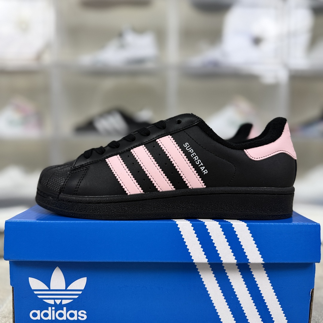Adidas Originals Superstar II Black Pink Women's Low Top Casual Shoes 10 cmp i1755019757216 6803 0 8