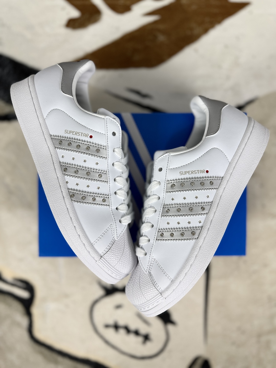 Adidas Originals Superstar 2 Low Top Sneakers - White/Silver, Women's 6 cmp i1755107233879 2890 0 6