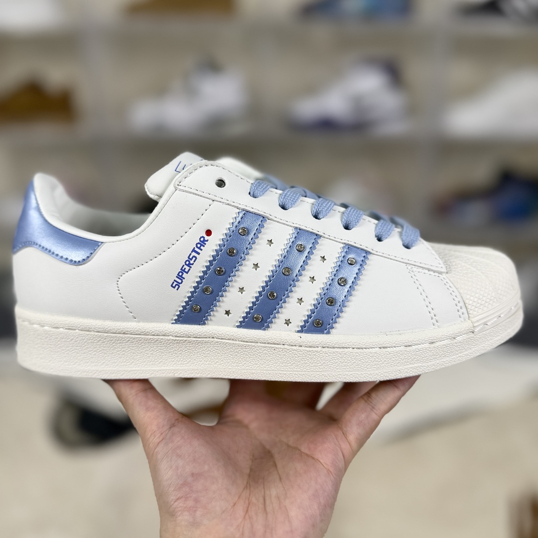 Adidas Originals Superstar 2 Leather White Blue Women's Low Top Sneakers 8 cmp i1755107260143 8152 0 5