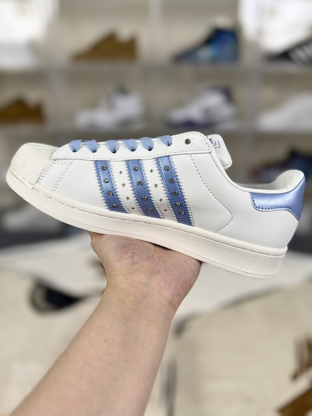 Adidas Originals Superstar 2 Leather White Blue Women's Low Top Sneakers 3 cmp i1755107260163 7898 0 1