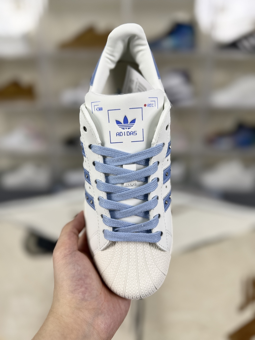 Adidas Originals Superstar 2 Leather White Blue Women's Low Top Sneakers 5 cmp i1755107309591 4217 0 3