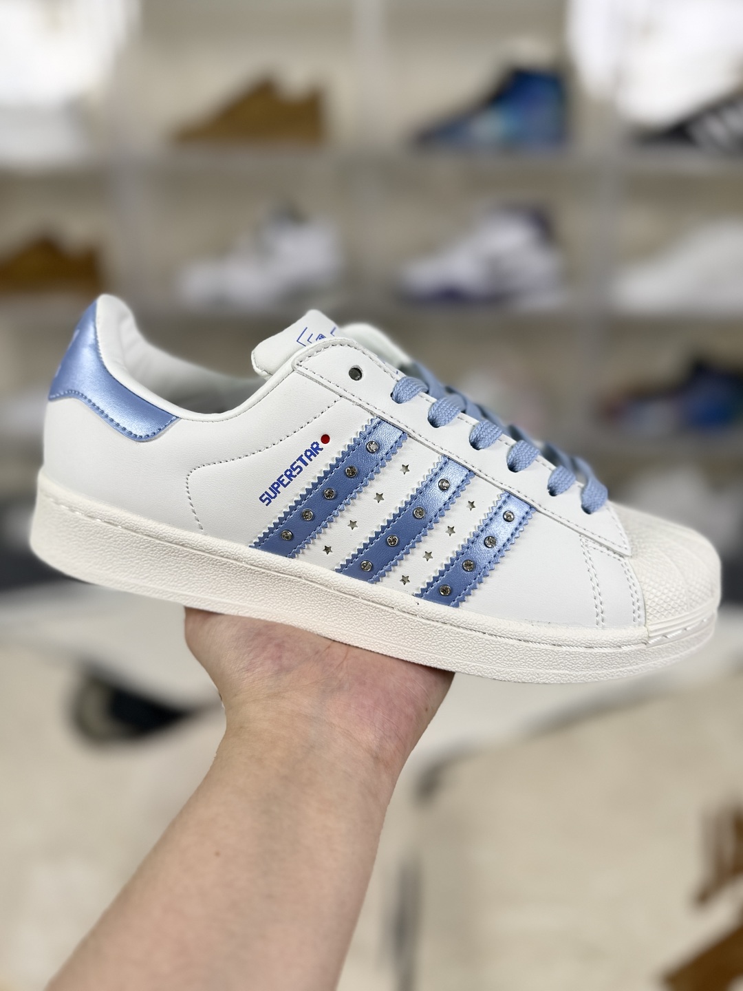 Adidas Originals Superstar 2 Leather White Blue Women's Low Top Sneakers 2 cmp i1755107309604 3388 0 0