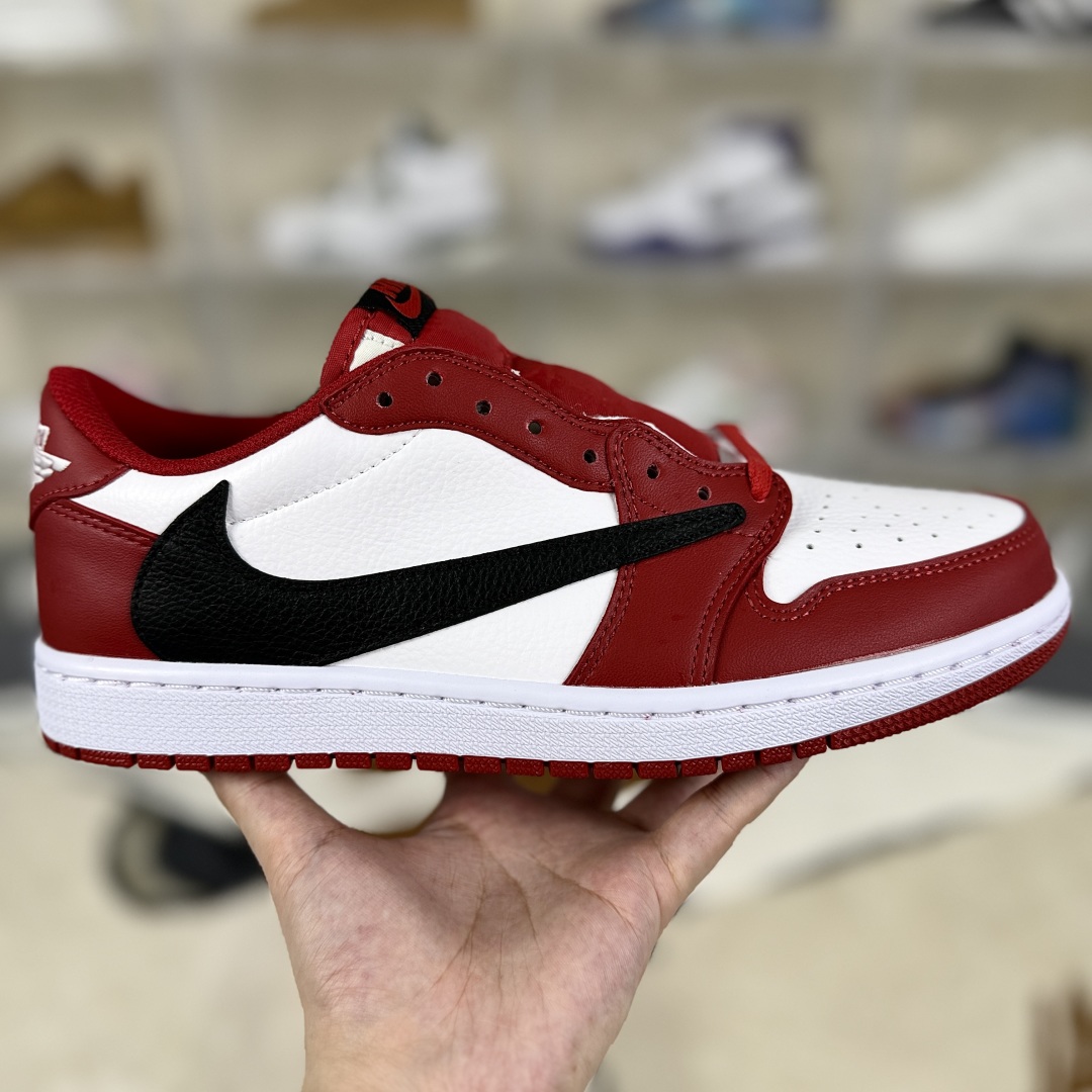 Travis Scott x Air Jordan 1 Low 'Reverse Mocha' Red White Black Sneakers 7 cmp i1755107348552 8939 0 5