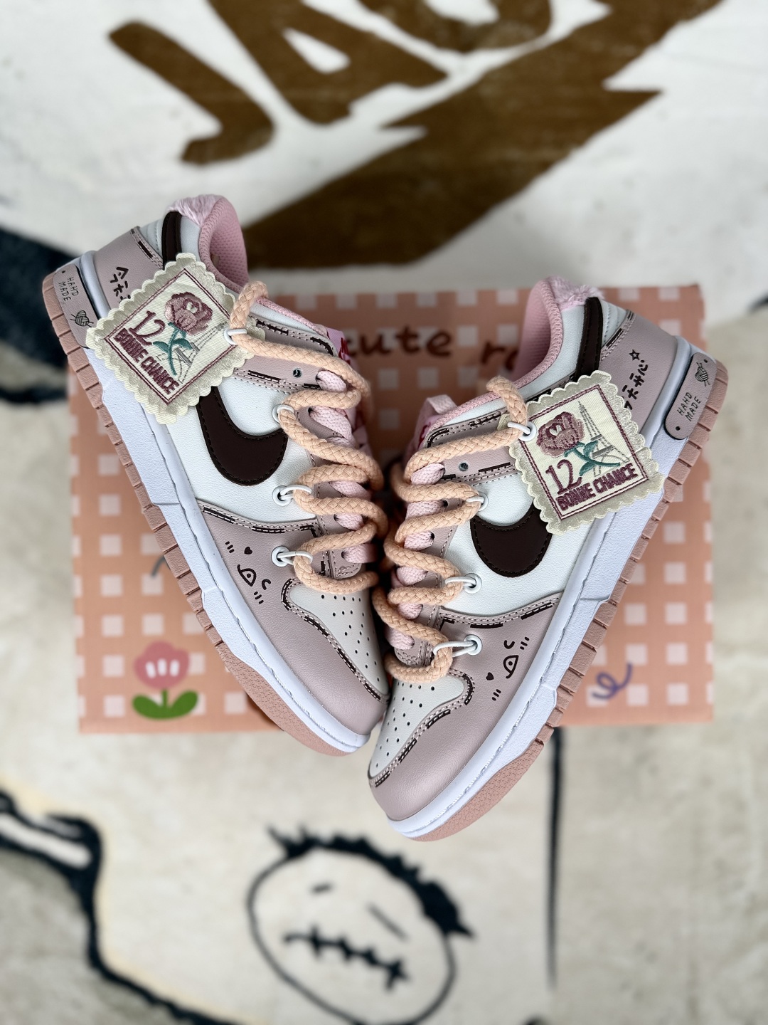 Nike Dunk Low 'Bonne Chance' Casual Graffiti Rose Lettering Sneakers 6 cmp i1755204714224 7464 0 6