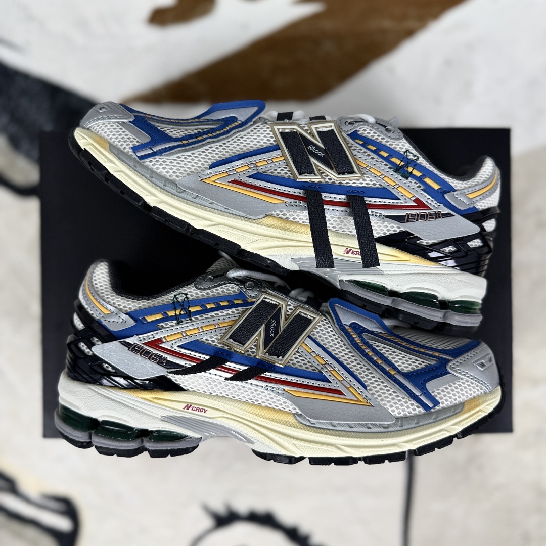 New Balance 1906R: Retro Tech Running Shoes - Black, White, Grey, Yellow, Blue 8 cmp i1755280771204 754 0 7
