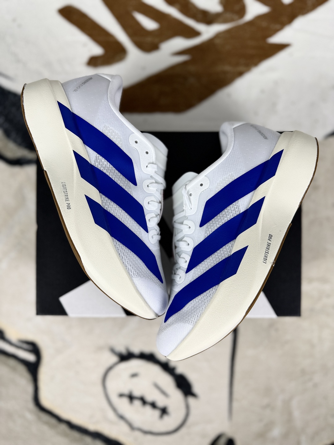Adidas Adizero Evo SL Running Shoes - White/Blue, Lightweight & Comfortable 6 cmp i1755280862699 2018 0 6