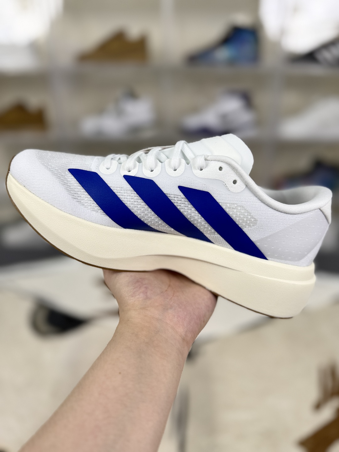 Adidas Adizero Evo SL Running Shoes - White/Blue, Lightweight & Comfortable 3 cmp i1755280908044 38 0 1