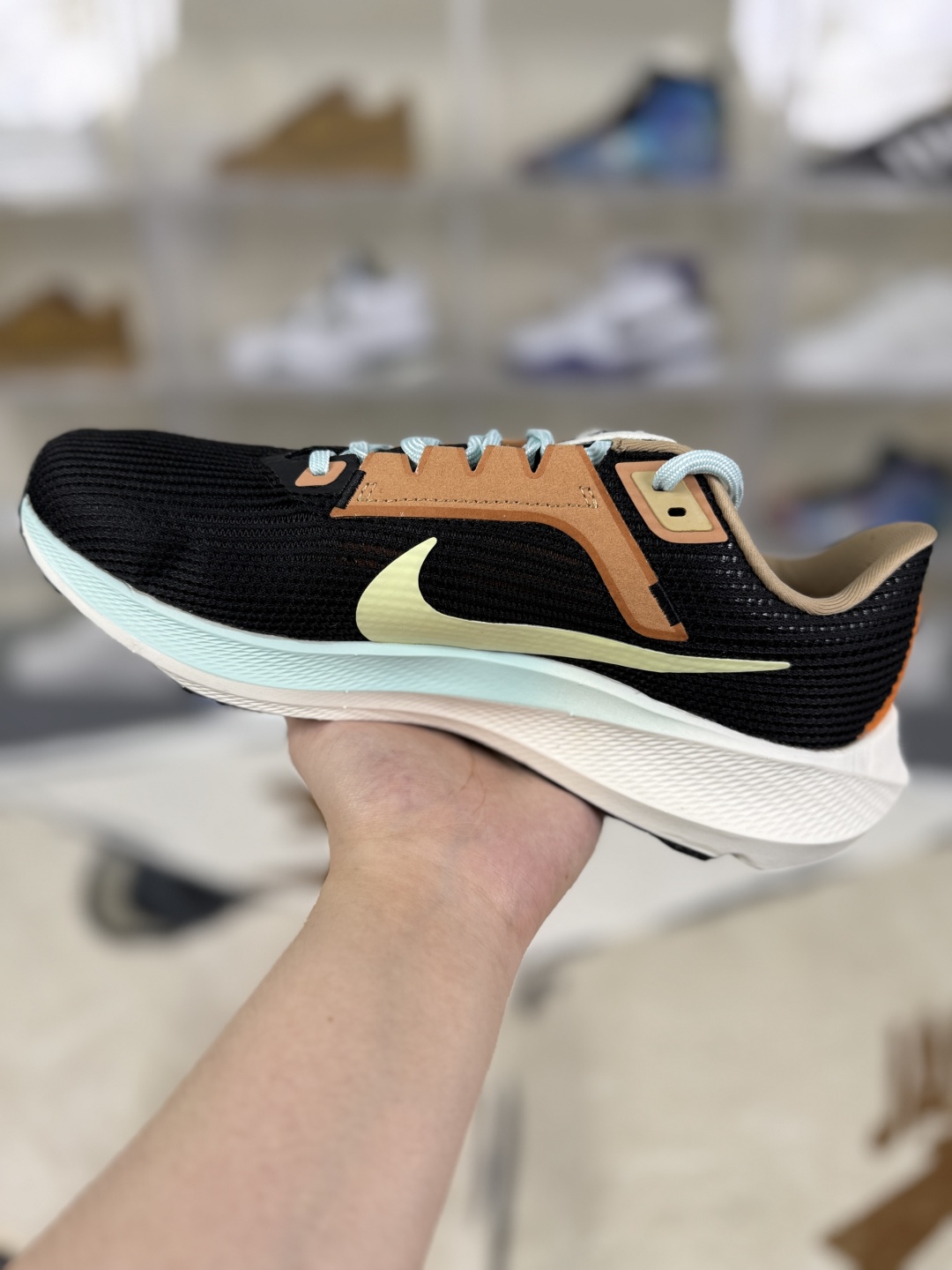 Nike Air Zoom Pegasus 40 Citron Tint Running Shoes - Black/Brown, Men's 2 cmp i1755372554168 8462 0 1