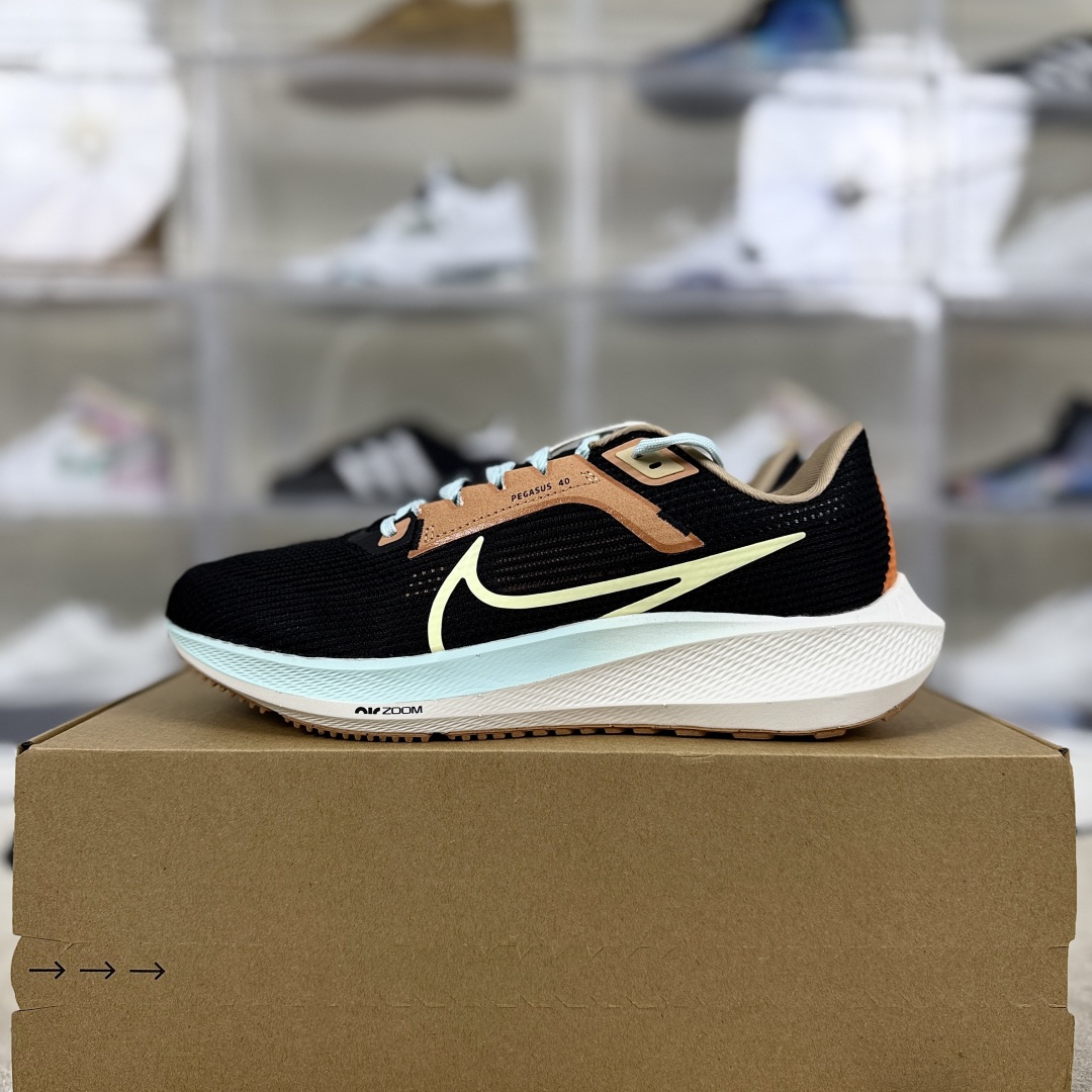 Nike Air Zoom Pegasus 40 Citron Tint Running Shoes - Black/Brown, Men's 9 cmp i1755372554171 4158 0 8
