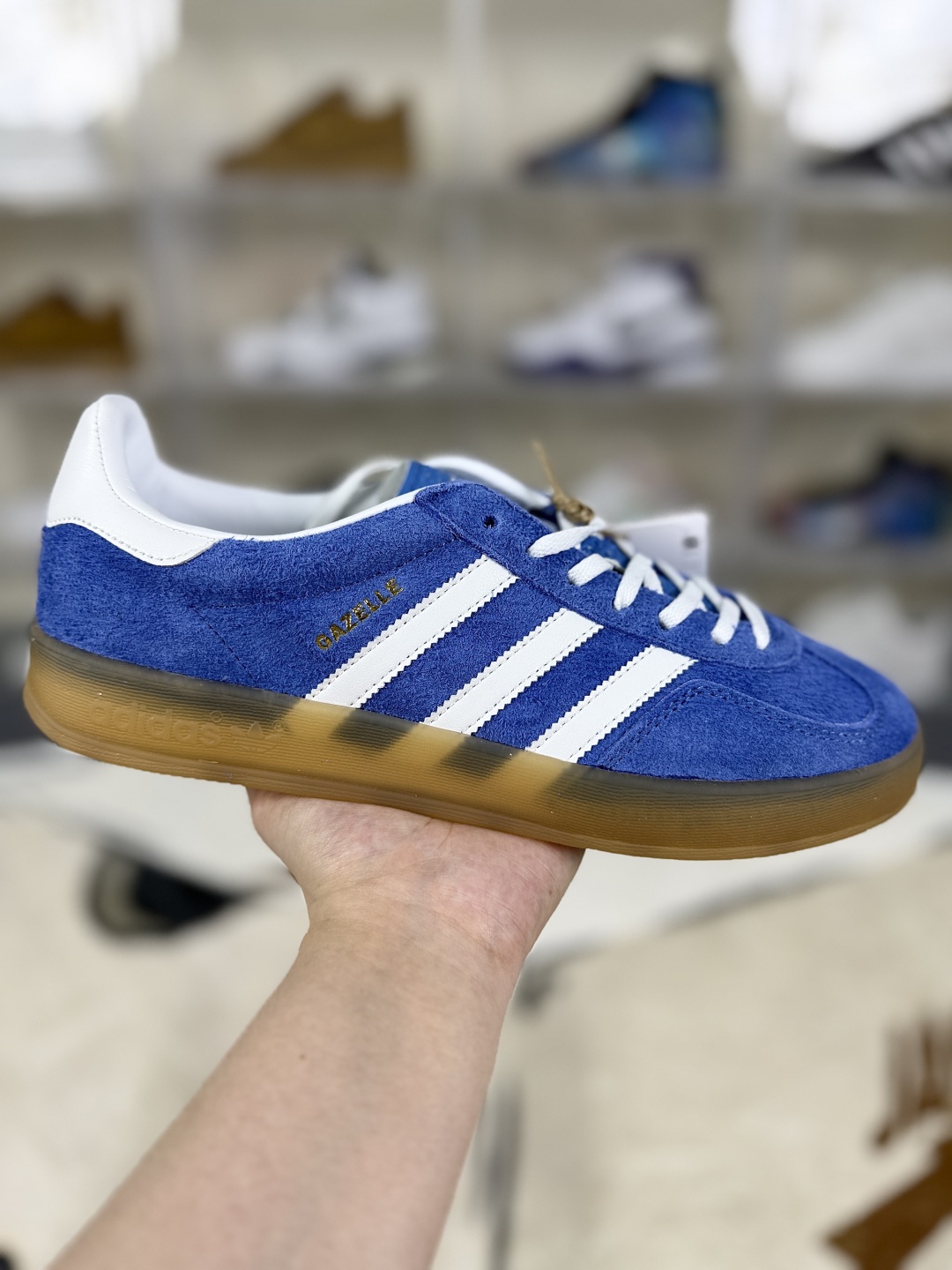 Adidas Originals Gazelle Indoor Suede Blue White Brown Low-Top Sneakers 1 cmp i1755629368619 3860 0 0