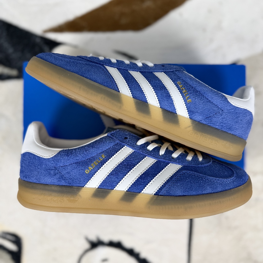 Adidas Originals Gazelle Indoor Suede Blue White Brown Low-Top Sneakers 8 cmp i1755629368619 5221 0 7