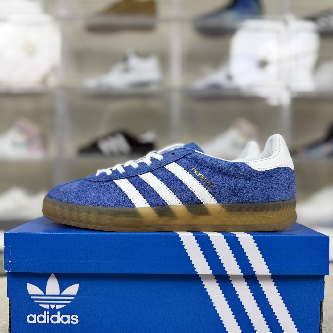 Adidas Originals Gazelle Indoor Suede Blue White Brown Low-Top Sneakers 9 cmp i1755629429647 1950 0 8