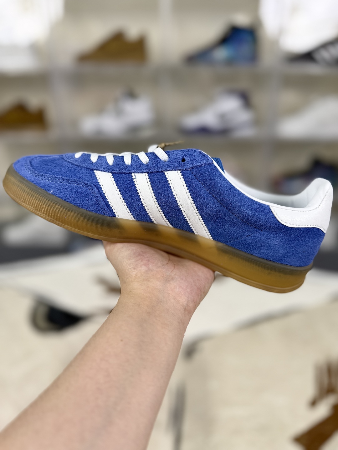 Adidas Originals Gazelle Indoor Suede Blue White Brown Low-Top Sneakers 2 cmp i1755629429656 9847 0 1