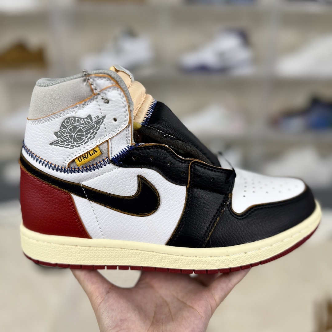 Union x Air Jordan 1 Retro High NRG Black White Red Leather Sneakers 7 cmp i1755712590687 3302 0 5