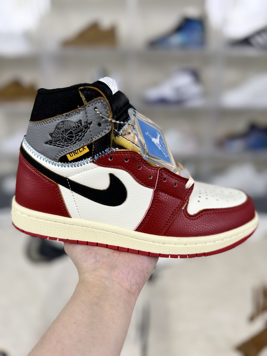Union LA x Air Jordan 1 Retro High White Red Grey Sneakers 2 cmp i1755712721110 3513 0 0